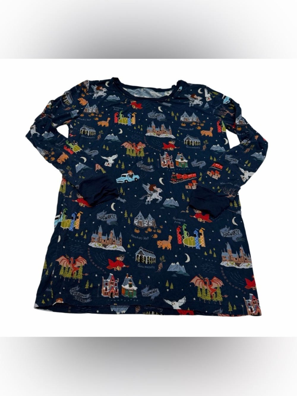 Little Sleepies Kids Pajama Top Long Sleeve Harry Potter Print Size 16